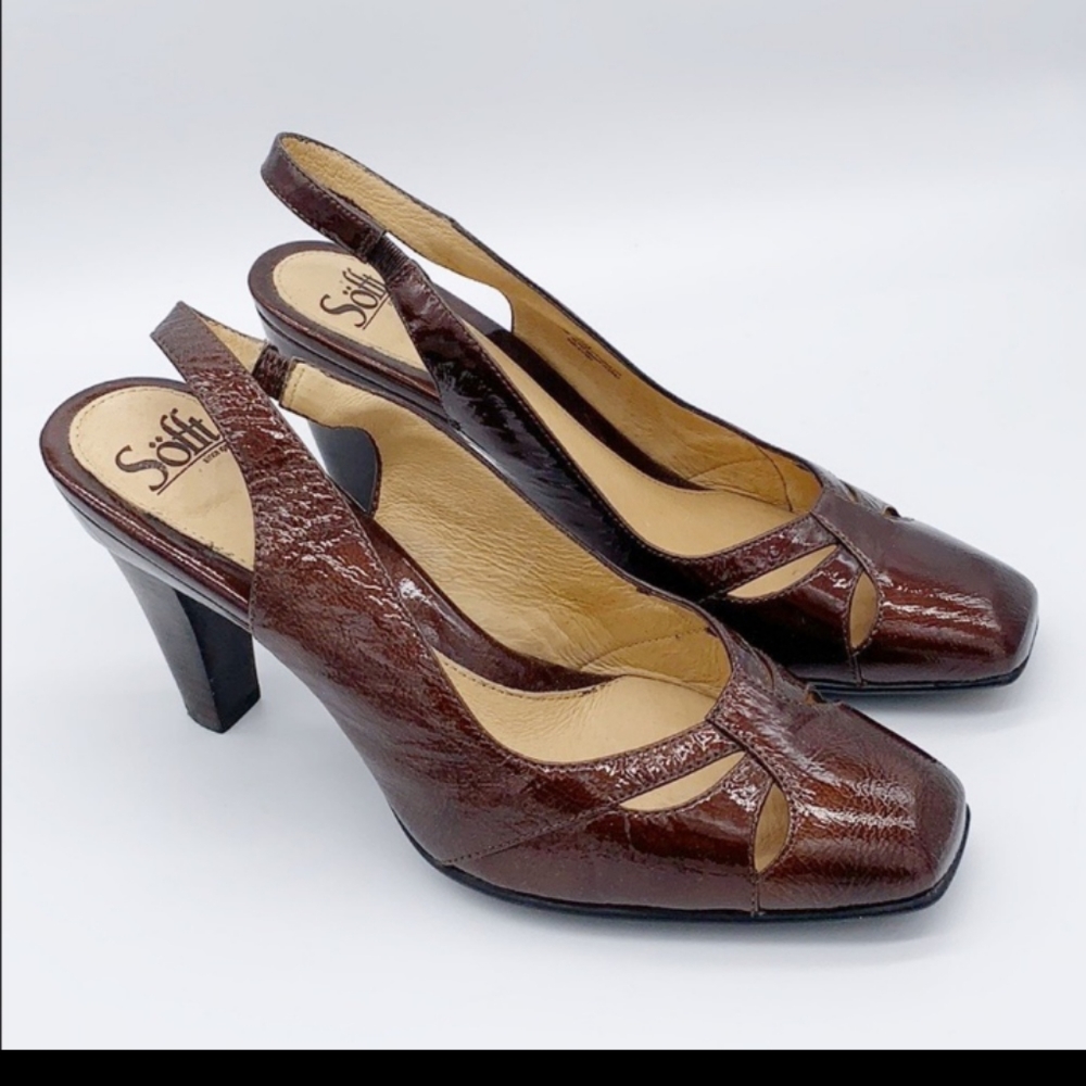 Sofft sling back leather heels